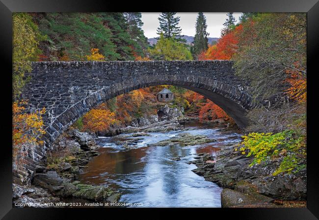 Invermoriston, Thomas Telford road Bridge, over In Framed Print by Arch White