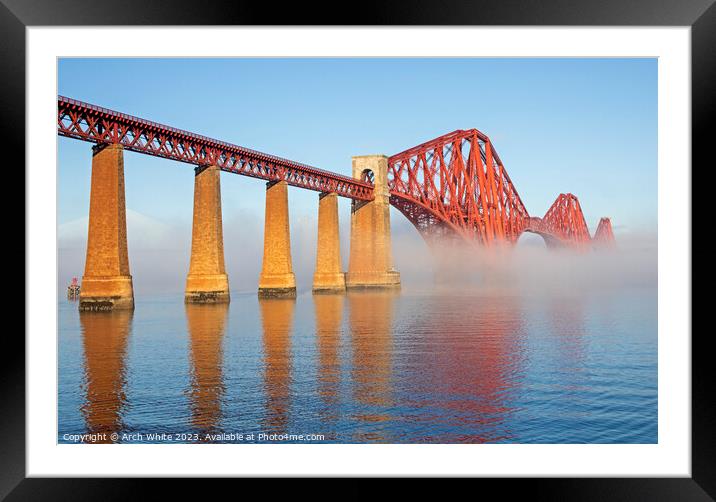 Forth Rail Bridge South Queensferry Framed Mounted Print by Arch White