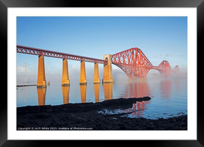 Forth Rail Bridge South Queensferry Framed Mounted Print by Arch White