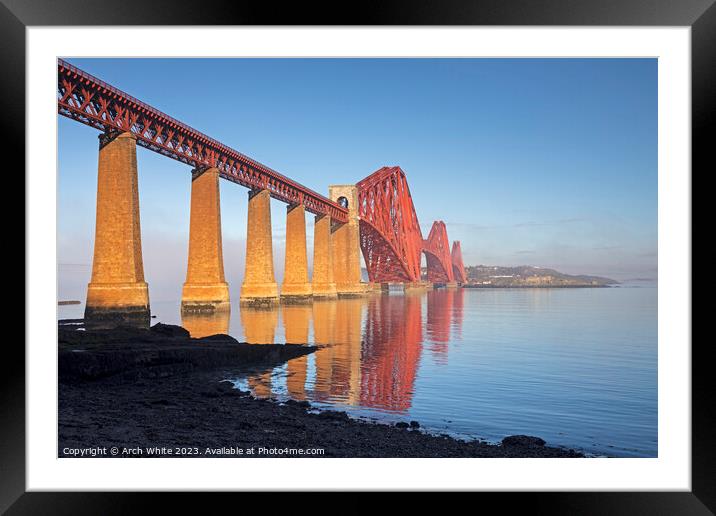 Forth Rail Bridge South Queensferry Framed Mounted Print by Arch White