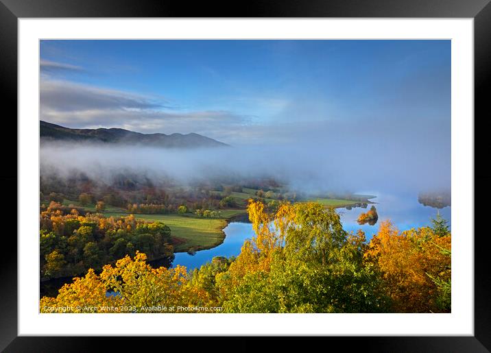 Queen's View, Perth and Kinross, Perthshire, Scotl Framed Mounted Print by Arch White