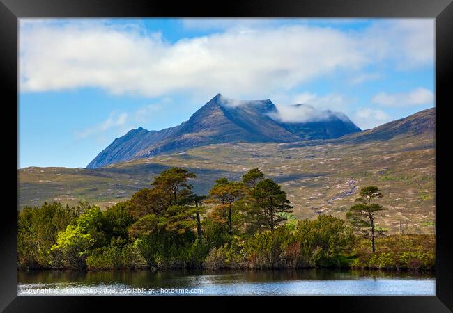 Ben More Coigach from Loch Cul Dromannan, Ross and Framed Print by Arch White