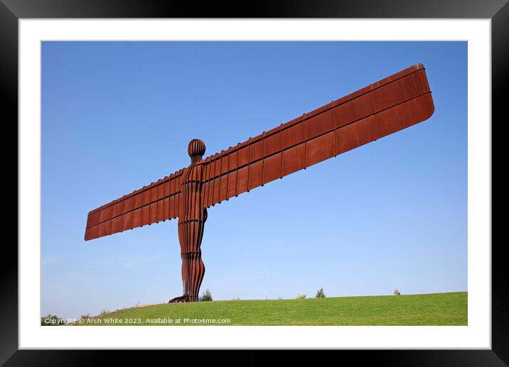 Angel of the North, Gateshead, England, Framed Mounted Print by Arch White