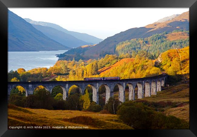 First Scotrail Diesel, Glenfinnan Viaduct, Lochab Framed Print by Arch White
