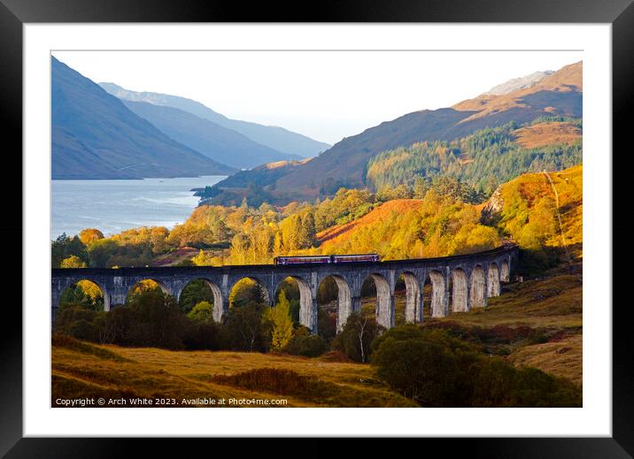  First Scotrail Diesel, Glenfinnan Viaduct, Lochab Framed Mounted Print by Arch White