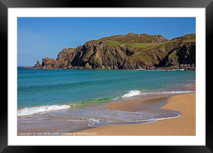 Dalmore Beach, Isle of Lewis, Outer Hebrides, Scot Framed Mounted Print by Arch White