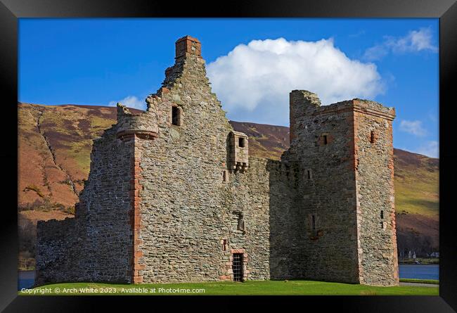 Lochranza Castle, Isle of Arran, North Ayrshire, S Framed Print by Arch White