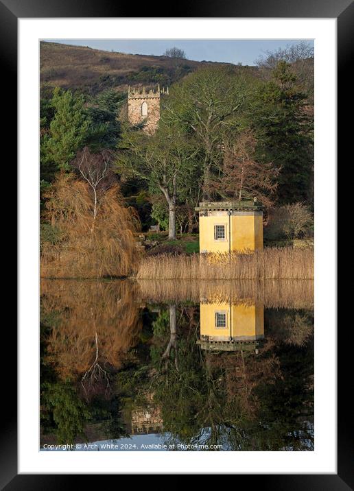 Reflections at Duddingston Loch, Edinburgh, Sot Framed Mounted Print by Arch White