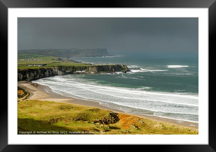 Whitepark Bay. Framed Mounted Print by Michael Mc Elroy