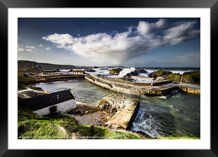 Ballintoy Harbour. Framed Mounted Print by Michael Mc Elroy