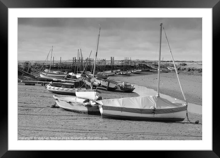 Low Tide at Morston Quay Framed Mounted Print by Stephen Noulton