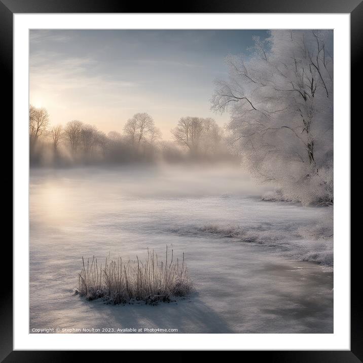 Winter Stillness Framed Mounted Print by Stephen Noulton