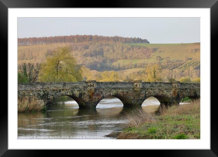 Houghton Bridge over the River Arun Framed Mounted Print by Stephen Noulton