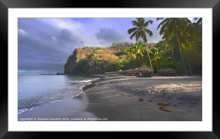 Anse Chastanet Beach Framed Mounted Print by Stephen Noulton