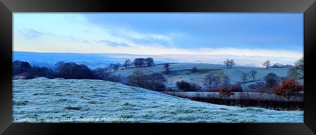 Frost Mantling The North Pennine Moor, Near Brough Framed Print by Sandie 