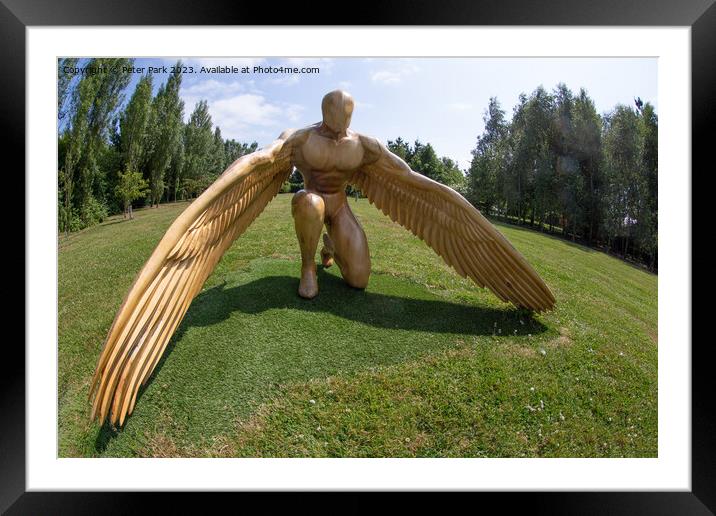 Winged man Framed Mounted Print by Peter Park