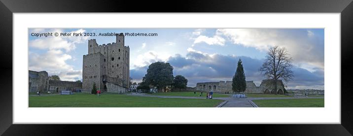 Rochester Castle Framed Mounted Print by Peter Park