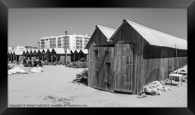 Pêra Fisherman's Shacks Framed Print by Robert Hall