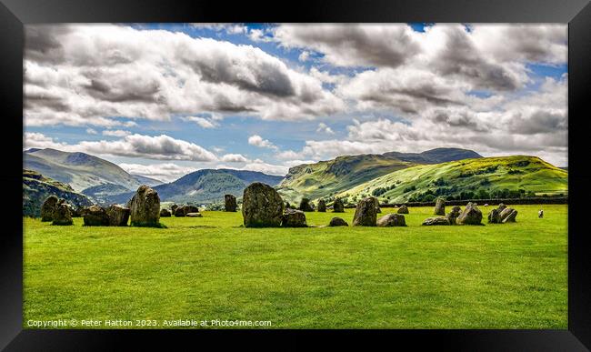 Castlerigg Stone Circle Framed Print by Peter Hatton