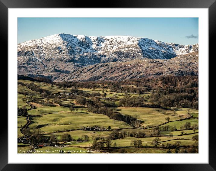 Coniston Old Man Framed Mounted Print by Peter Hatton