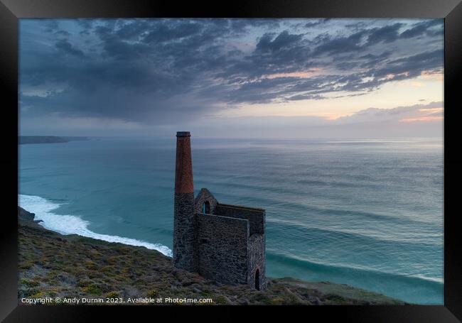 Wheal Coates and Towanroath Sunset Framed Print by Andy Durnin