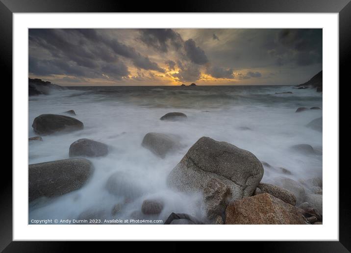 Porth Nanven Cot Valley Framed Mounted Print by Andy Durnin