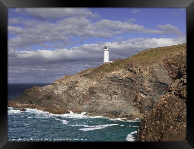 Trevose Lighthouse Framed Print by Andy Durnin