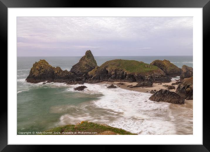 Kynance Cove Framed Mounted Print by Andy Durnin