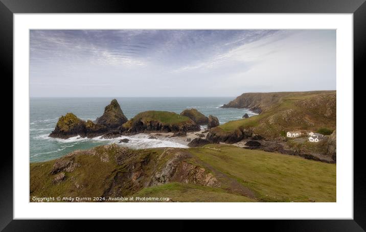 Kynance Cove, Cornwall Framed Mounted Print by Andy Durnin