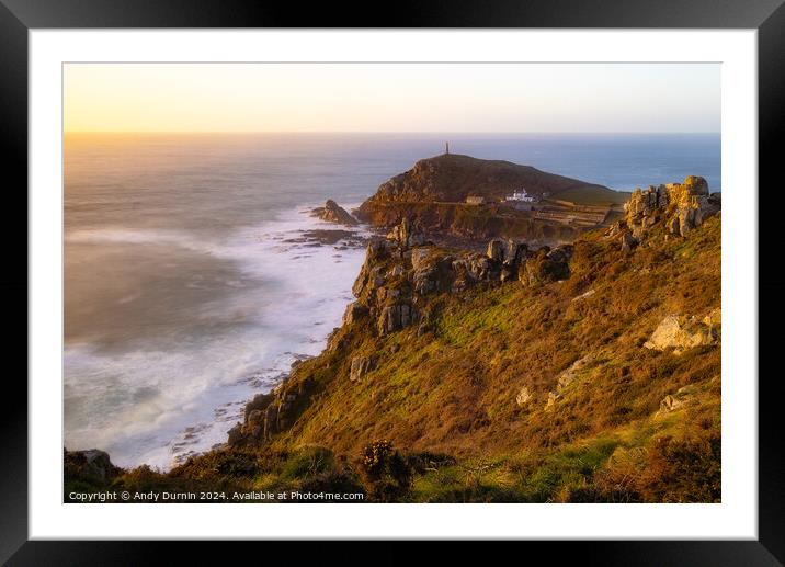 Sunset Illumination Cape Cornwall Framed Mounted Print by Andy Durnin