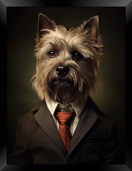 Cairn Terrier Framed Print by K9 Art