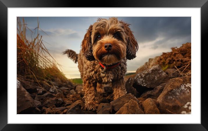 Cockapoo Framed Mounted Print by K9 Art