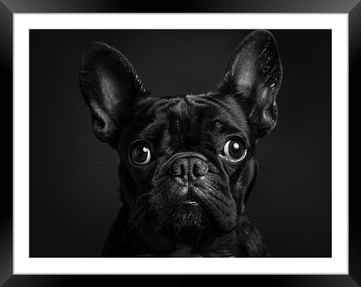 French Bulldog Portrait Framed Mounted Print by K9 Art