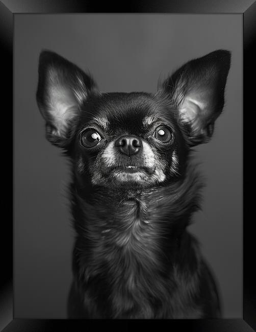 Chihuahua Portrait Framed Print by K9 Art