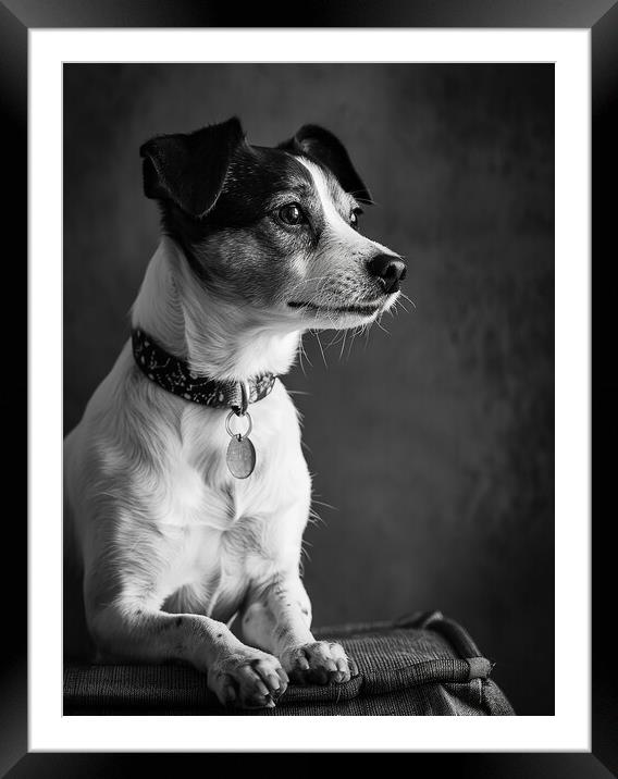 Jack Russell Portrait Framed Mounted Print by K9 Art