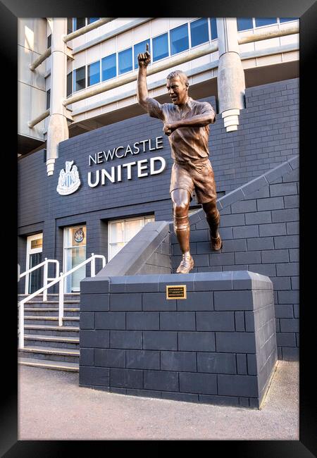 Alan Shearer Statue Newcastle United Framed Print by STADIA 