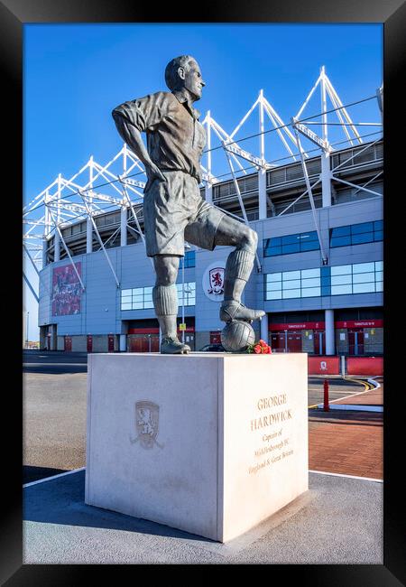 George Hardwick Statue Middlesbrough FC Framed Print by STADIA 