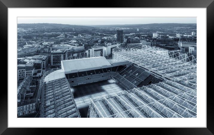 Newcastle United Monochrome Framed Mounted Print by STADIA 
