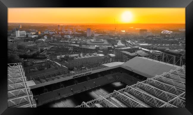 Newcastle United Black and Light Framed Print by STADIA 