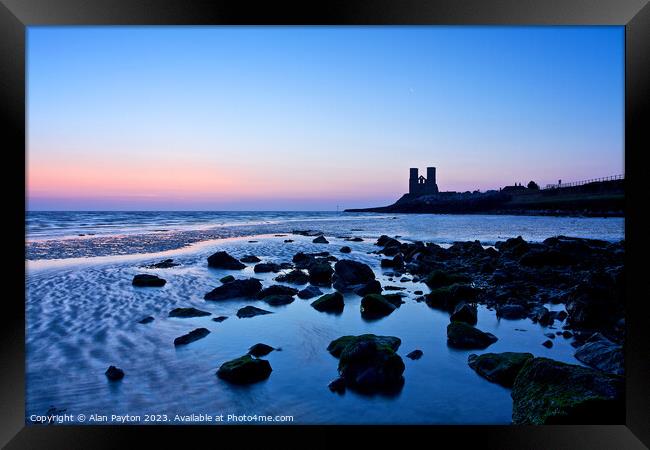 Reculver at the blue hour 1 Framed Print by Alan Payton