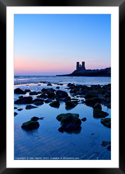 Reculver at the blue hour 2 Framed Mounted Print by Alan Payton