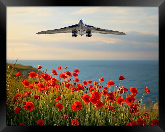 Respects From The Vulcan Crew Framed Print by Airborne Images