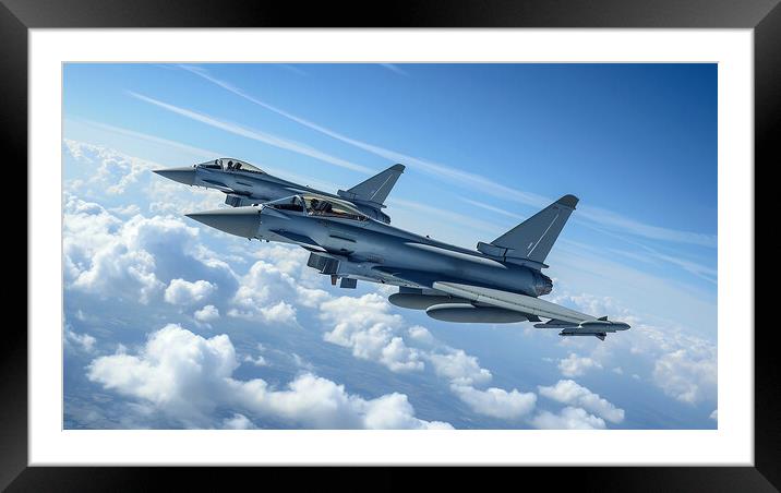 Eurofighter Typhoon Twins Framed Mounted Print by Airborne Images