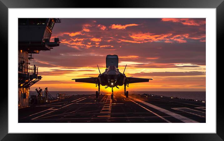Landing On Deck Framed Mounted Print by Airborne Images