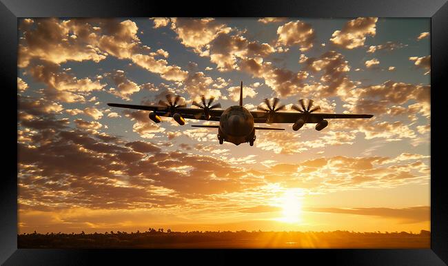 Lockheed AC-130 Framed Print by Airborne Images
