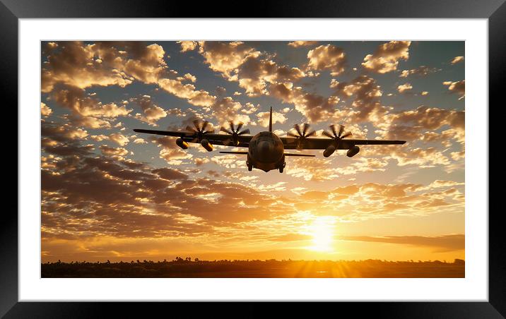 Lockheed AC-130 Framed Mounted Print by Airborne Images