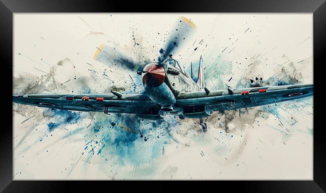 Supermarine Spitfire Art Framed Print by Airborne Images