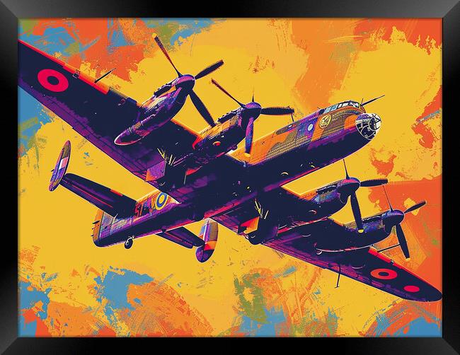 Lancaster Bomber Art Framed Print by Airborne Images