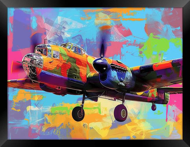 Lancaster Bomber Art Framed Print by Airborne Images