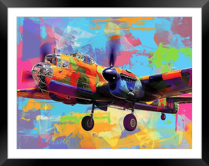 Lancaster Bomber Art Framed Mounted Print by Airborne Images